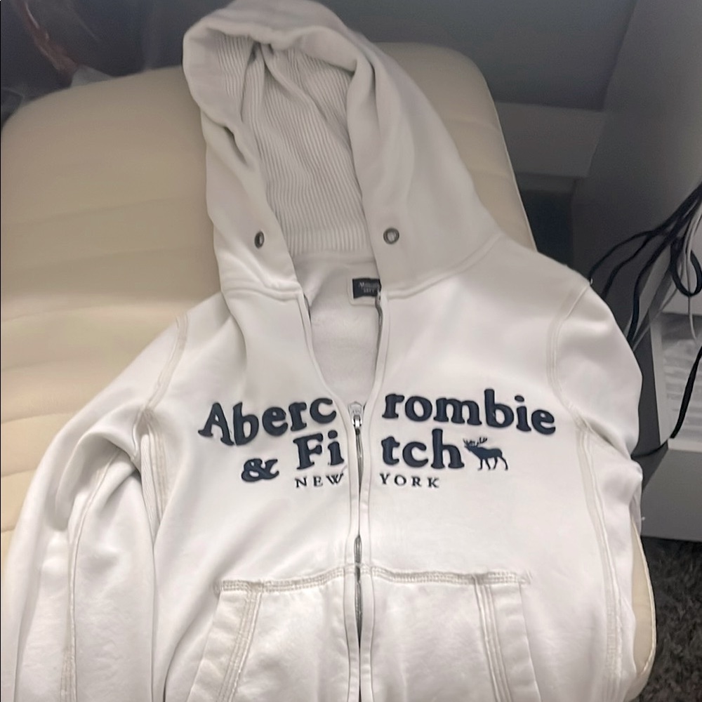 Abercrombie & Fitch White Hoodie